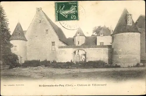 Ak Saint Germain du Puy Cher, Château de Villemonard