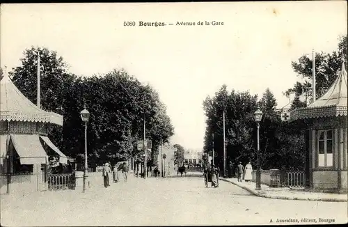 Ak Bourges Cher, Avenue de la Gare