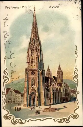 Litho Freiburg im Breisgau, Münster