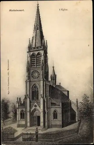 Ak Mattaincourt Vosges, L'Église