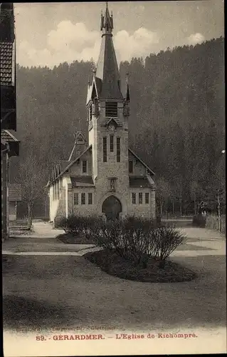 Ak Gérardmer Vosges, L'Église de Kichompré