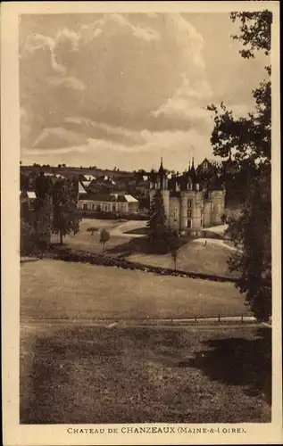 Ak Chanzeaux Maine et Loire, Vue du Château