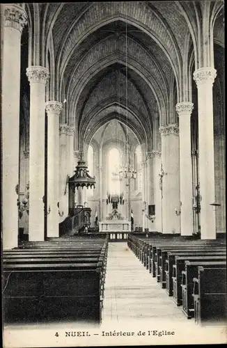 Ak Nueil Maine et Loire, Intérieur de  l'Église