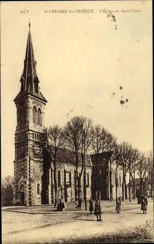 Ak St. German du Crioult Calvados, L'Église du Sacré Coeur