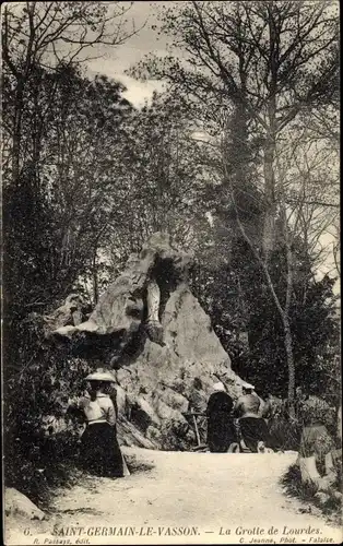 Ak St. Germain le Vasson Calvados, La Grotte de Lourdes