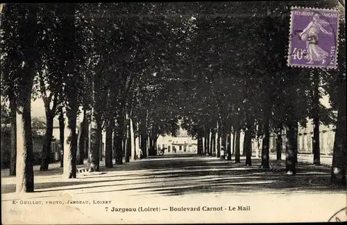 Ak Jargeau Loiret, Boulevard Carnot, Le Mail