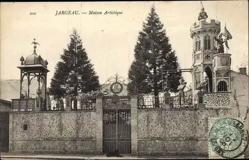 Ak Jargeau Loiret, Maison artistique