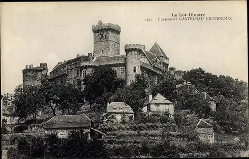 Ak Castelnau Bretenoux Lot, Château