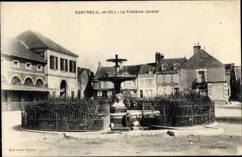 Ak Contres Loir et Cher, La Fontaine Javalet