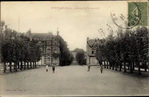 Ak Damville Eure, Avenue de la Garenne
