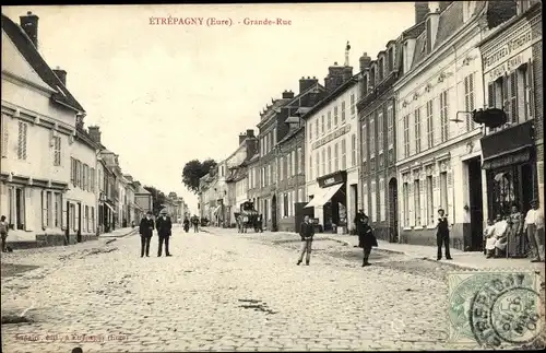 Ak Étrépagny Eure, Grande Rue