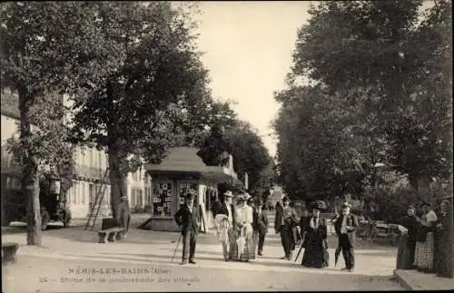 Ak Neris les Bains Allier,  La Promenade