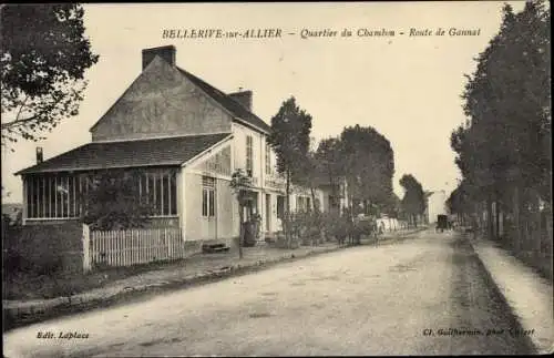 Ak Bellerive sur Allier en Allier, Quartier du Chambon, Route de Gannat