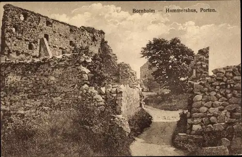 Ak Bornholm Dänemark, Hammershus, Porten