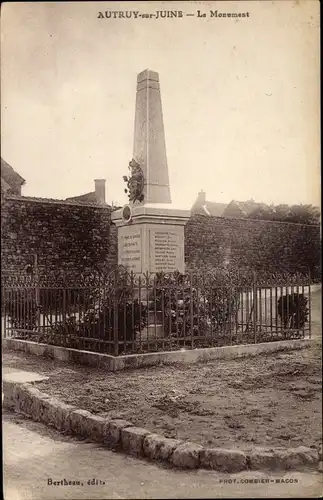 Ak Autruy sur Juins Loire, Le Monument