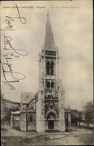 Ak Saint Just en Chevalet Loire, L'Eglise