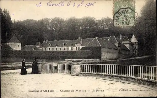 Ak Autun Saône-et-Loire, Château de Montjeu, La Ferme