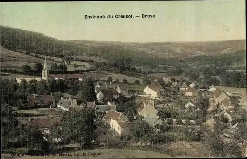 Ak Broye Saône-et-Loire, Totalansicht