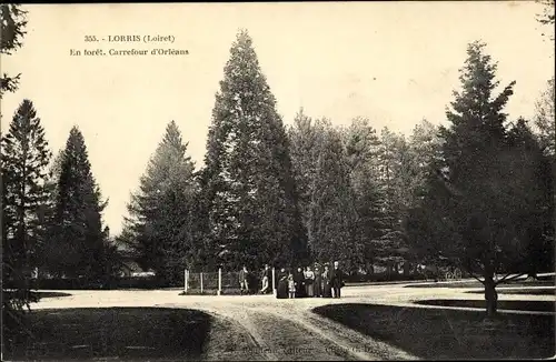 Ak Lorris Loiret, En forêt, Carrefour d'Orléans