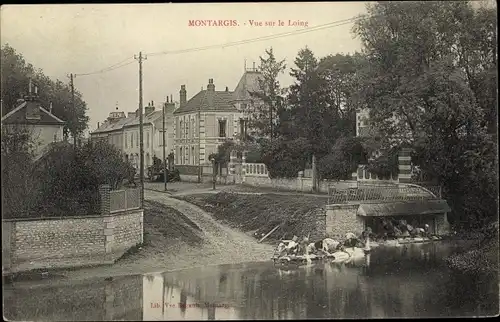 Ak Montargis Loiret, Vue sur le Loing