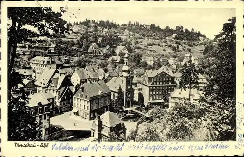 Ak Monschau Montjoie in der Eifel, Blick auf den Ort