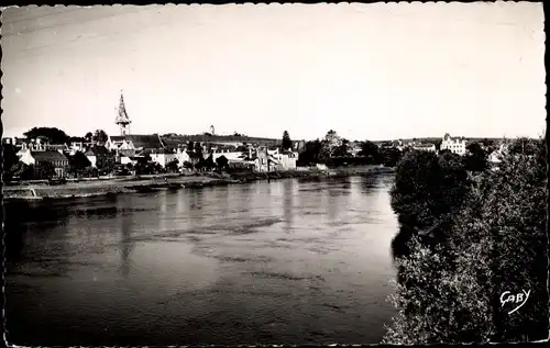 Ak Chalonnes sur Loire Maine-et-Loire, Vue d'ensemble et la Loire