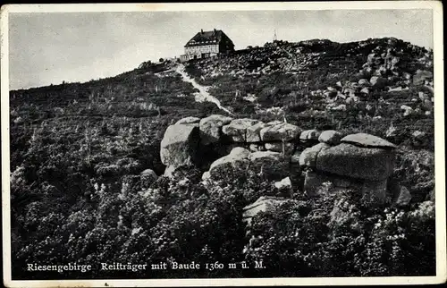 Ak Szklarska Poręba Schreiberhau Riesengebirge Schlesien, Reifträgerbaude, Schronisko Na Szrenicy