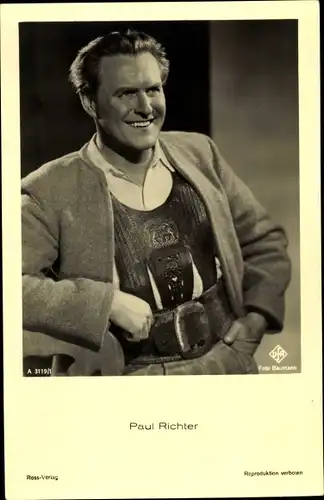Ak Schauspieler Paul Richter, Portrait