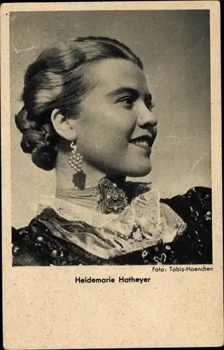 Ak Schauspielerin Heidemarie Hatheyer, Portrait