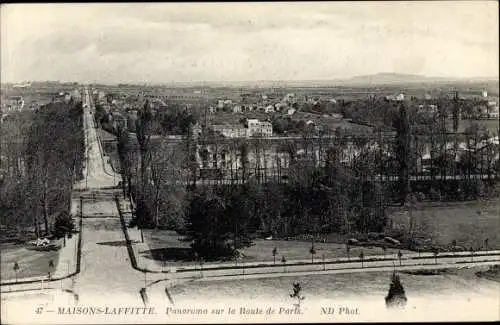 Ak Maisons Laffitte Yvelines, Panorama sur la Route de Paris