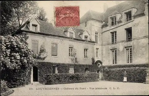 Ak Louveciennes Yvelines, Château du Pont, Vue intérieure