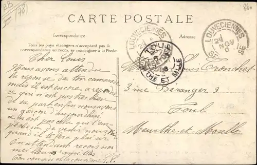 Ak Louveciennes Yvelines, Château du Pont, Vue intérieure