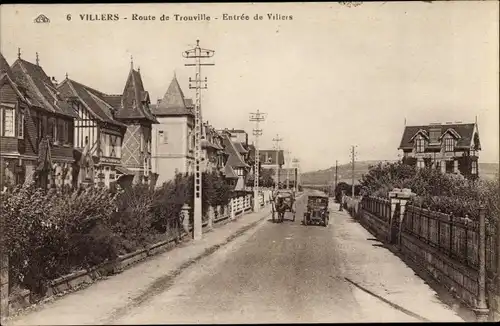 Ak Villers Meurthe-et-Moselle, Route de Trouville, Entrée de Villers