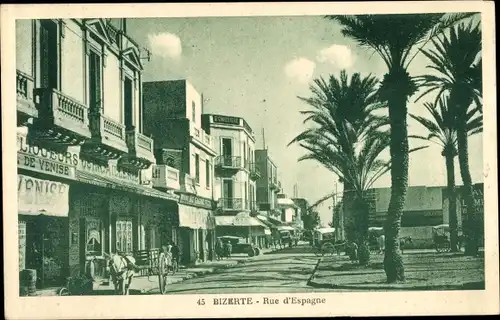 Ak Bizerte Tunesien, Rue d'Espagne