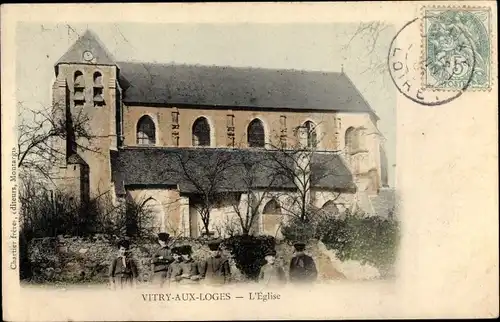 Ak Vitry aux Loges Loiret, L'Église