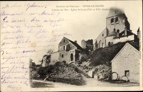 Ak Yévre le Châtel Loiret, Église St. Gault