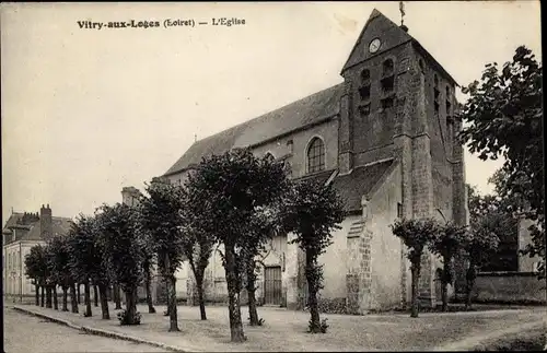 Ak Vitry aux Loges Loiret, L'Église