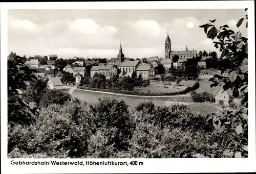 Ak Gebhardshain Westerwald, Teilansicht, Kirchen