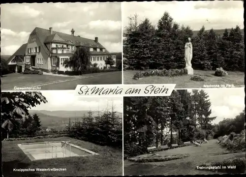 Ak Wissen im Landkreis Altenkirchen Westerwald Rheinland Pfalz, St. Maria am Stein, Madonna