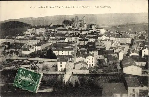 Ak Saint Bonnet le Château Loire, Vue générale