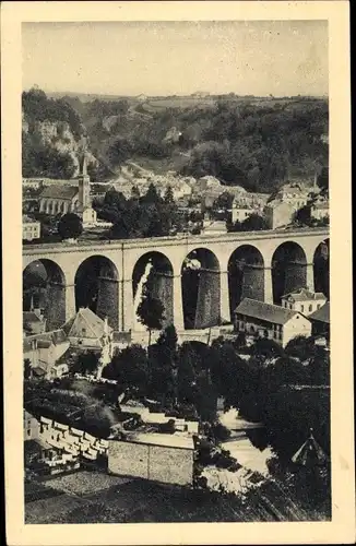 Ak Luxemburg, Viaduc du Chemin de fer et Faubourg de Clausen