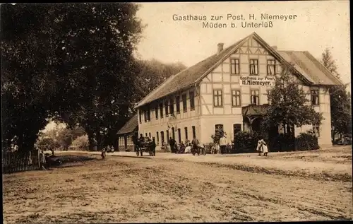 Ak Müdenan der Örtze Faßberg, Gasthaus zur Post