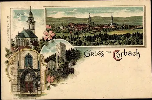 Litho Korbach in Hessen, St. Kilian Kirche