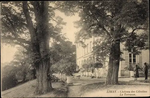 Ak Limay Yvelines, Château des Célestins, La Terrasse