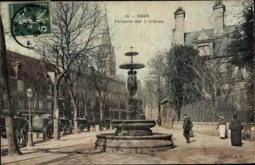 Ak Caen Calvados, Fontaine des 3 Grâces