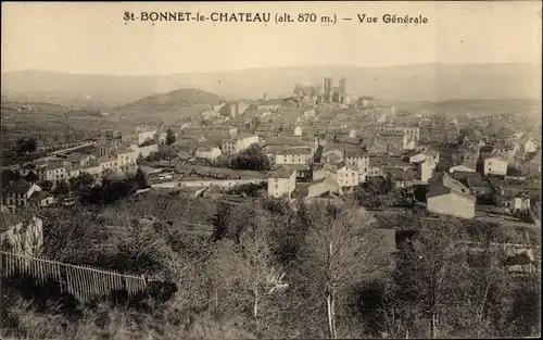 Ak St. Bonnet le Château Loire, Vue générale