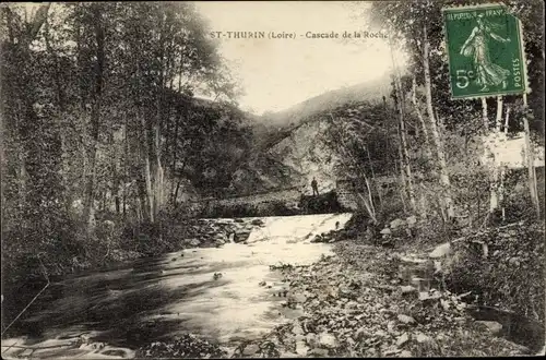 Ak St. Thurin Loire, Cascade de la Roche