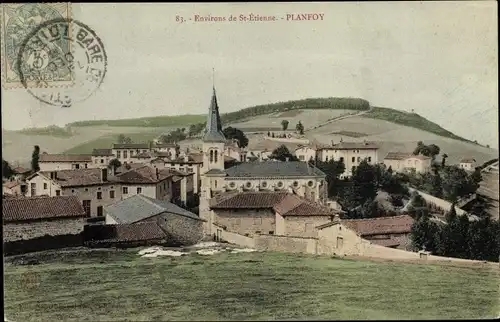 Ak Planfoy Loire, Vue générale