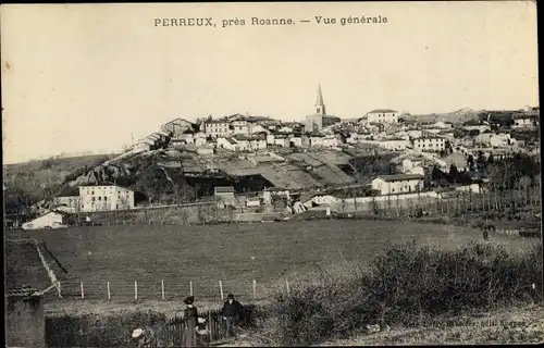 Ak Perreux Loire, Vue générale