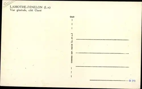 Ak Lamothe Fénelon Lot, Vue générale, côté Ouest